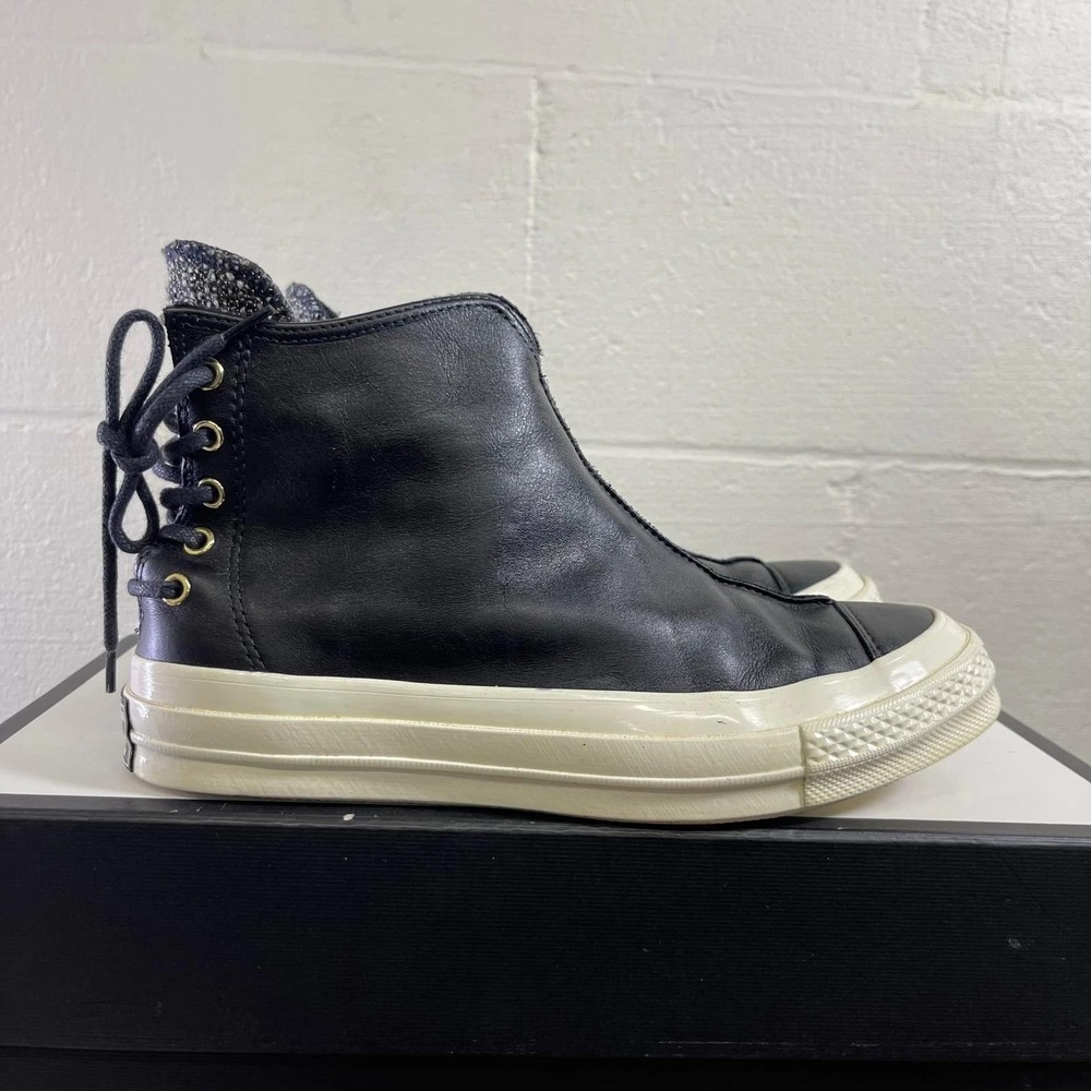 Converse CTAS 70 Punk Boot HI 157625C Black Leather Fashion Sneakers Women's 7.5